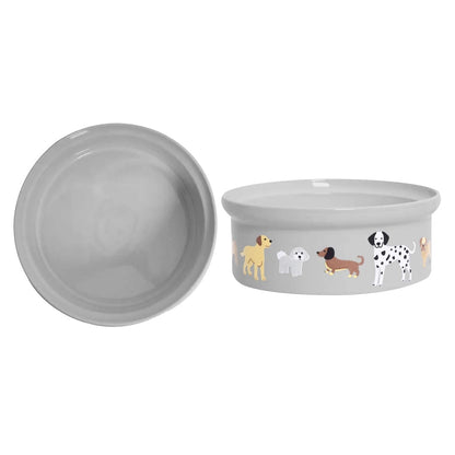 800ml Ceramic Dog Print Dog Bowl