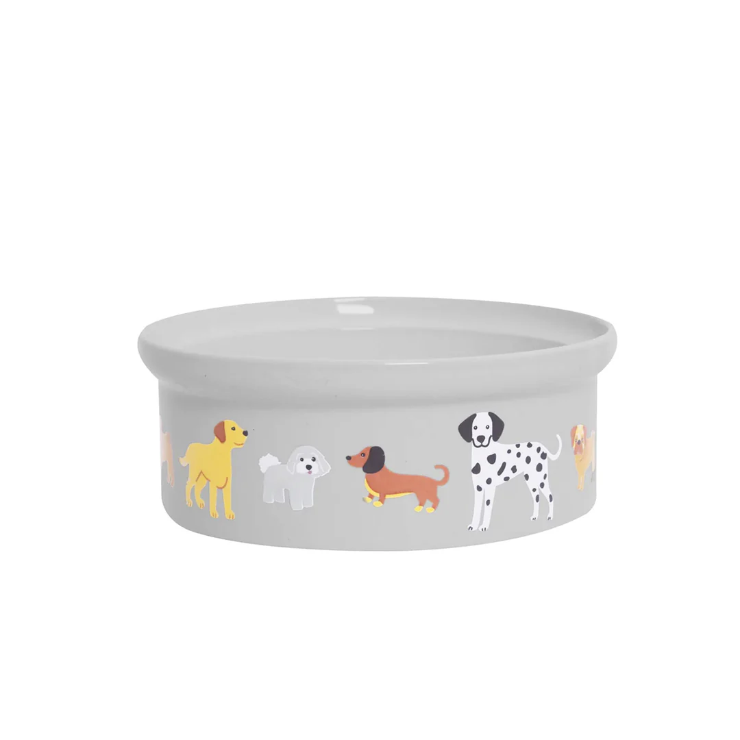 800ml Ceramic Dog Print Dog Bowl