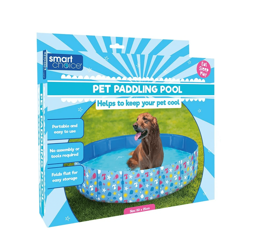 Beach Print Foldable Dog Paddling Pool