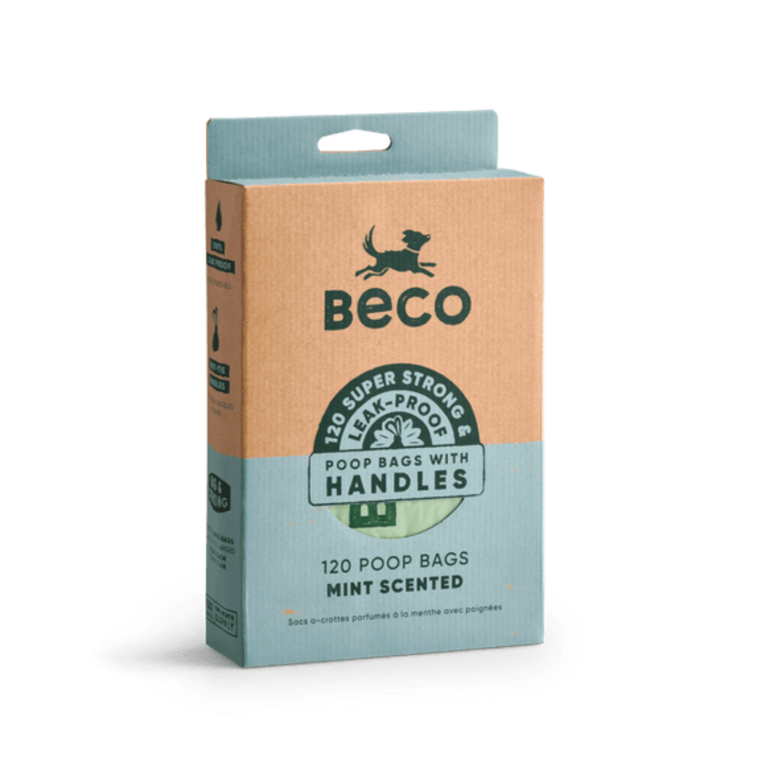 Beco Recycled Poop Bags With Handles, 120 Pack