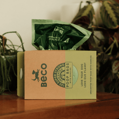 Beco Recycled Poop Bags With Handles, 120 Pack