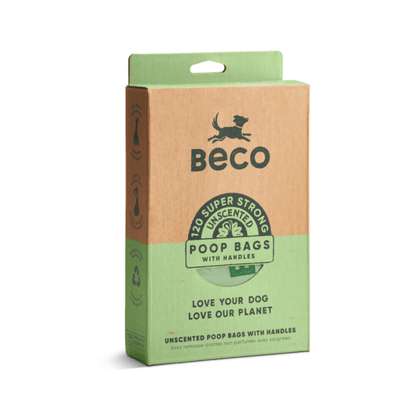 Beco Recycled Poop Bags With Handles, 120 Pack