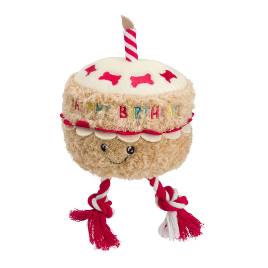 Birthday Cake Rope Plush Dog Toy