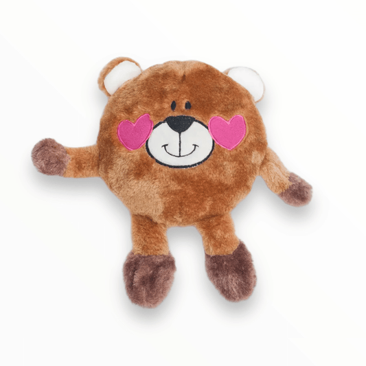 Brainey Bear In Love Dog Toy