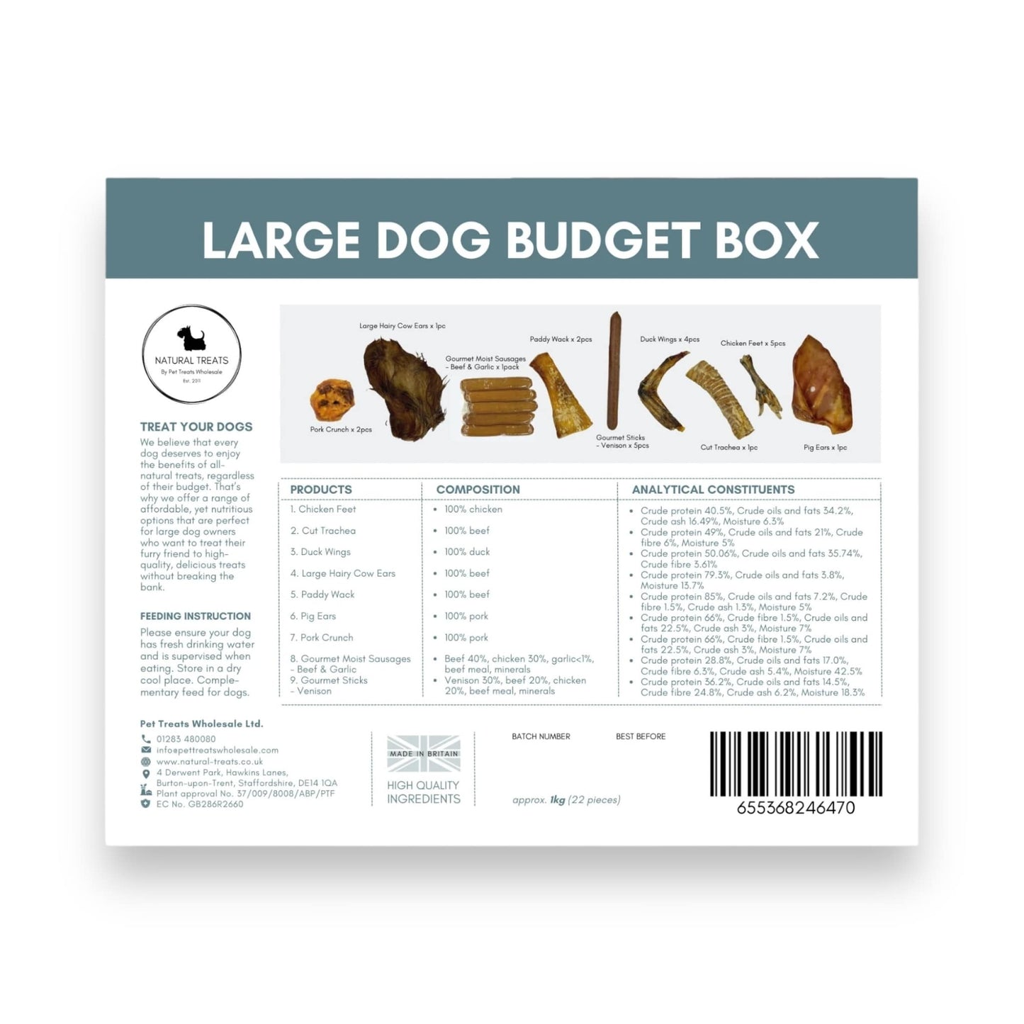 Budget Treat Box Large Dogs