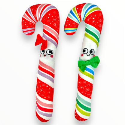 candy cane plush dog toy