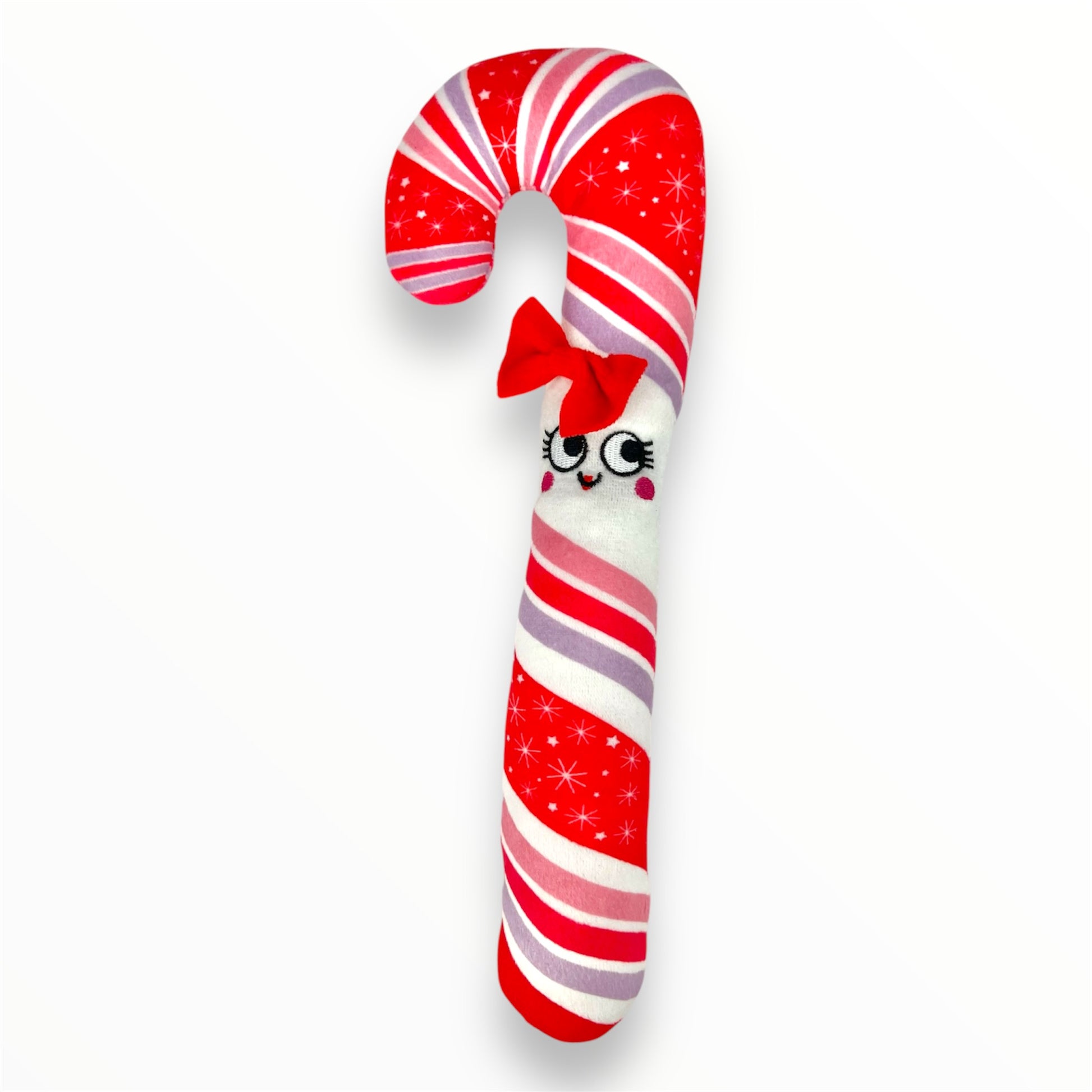 candy cane plush dog toy