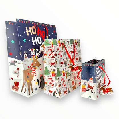 dog christmas gift bag 3 pack