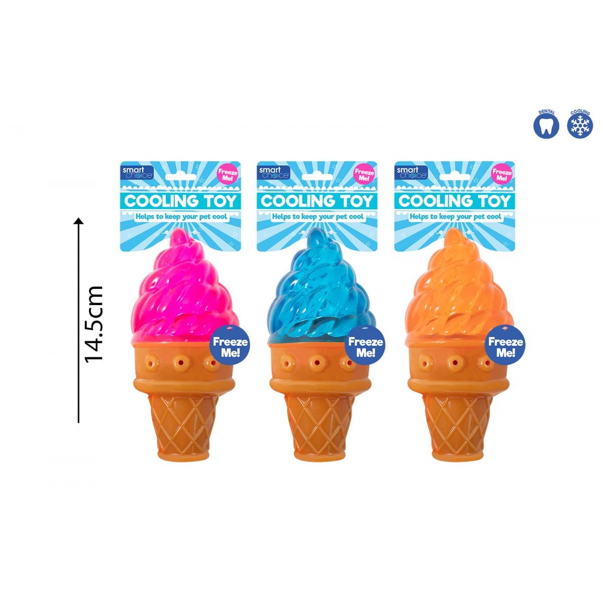 Freezable Ice Cream Cooling Dog Toy