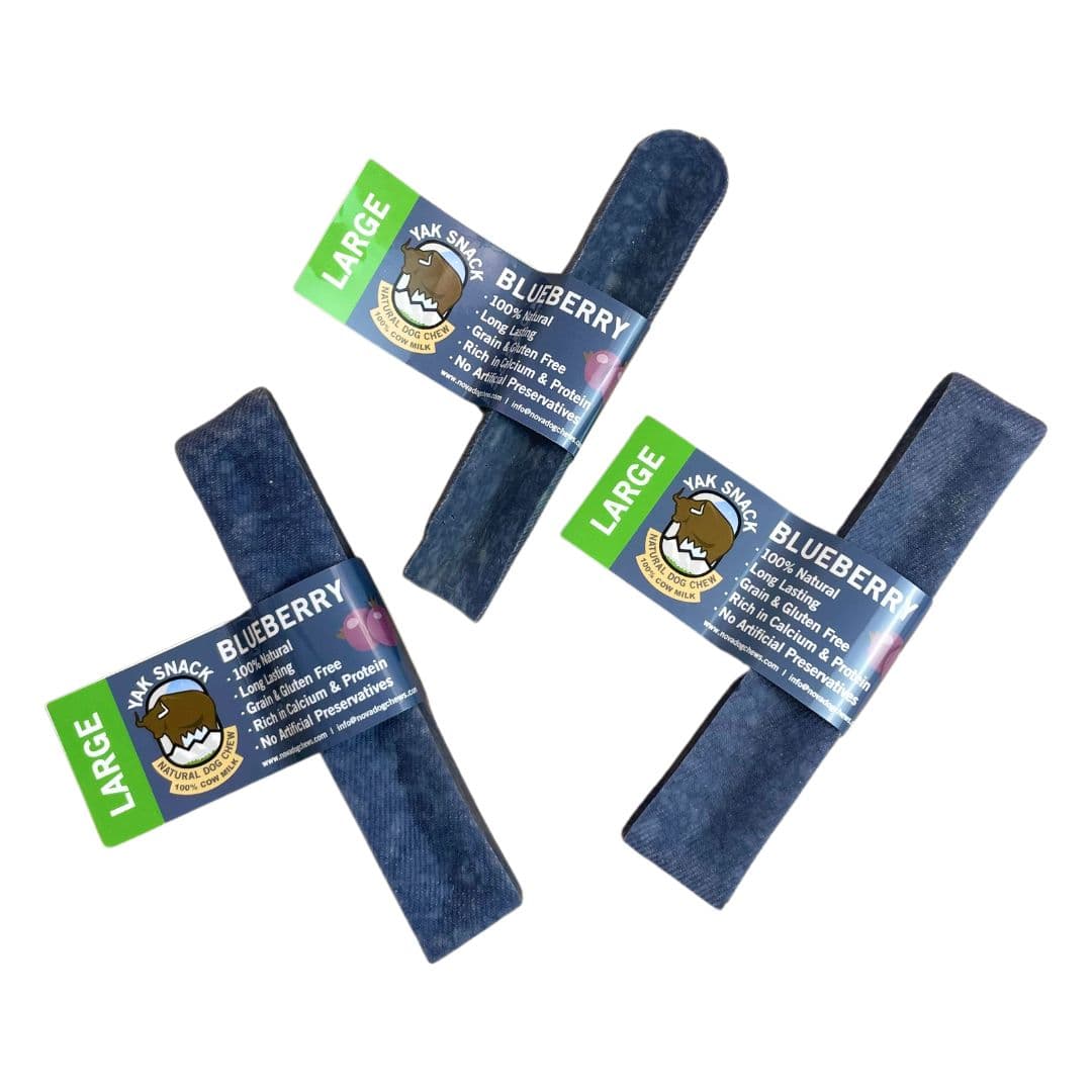 Blueberry Yak Snack Dog Chew Bar - M, L