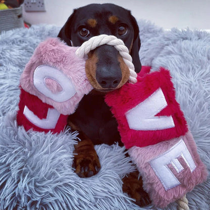 Love Rope Plush Dog Toy