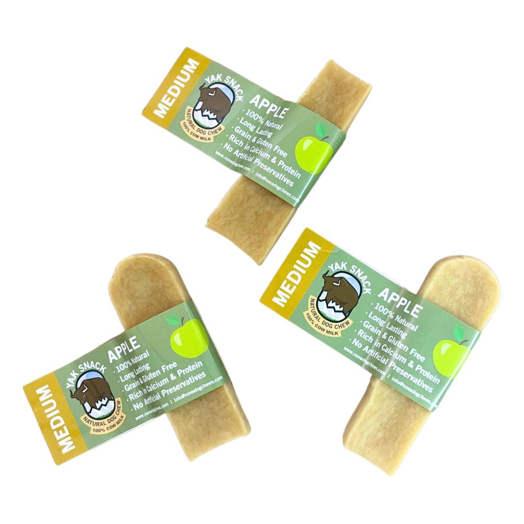 Apple Yak Snack Dog Chew Bar - M, L