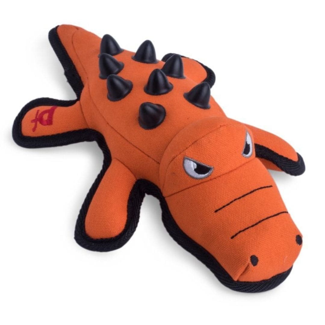Nobbly Crocodile Fabric And Rubber Strong Dog Toy