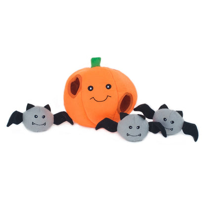 Pumpkin and Bats Hide and Seek Burrow Toy