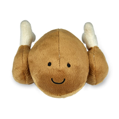 roast chicken foodie faces plush dog toy