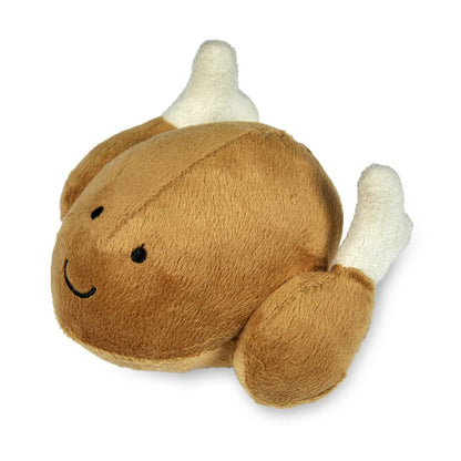 roast chicken foodie faces plush dog toy