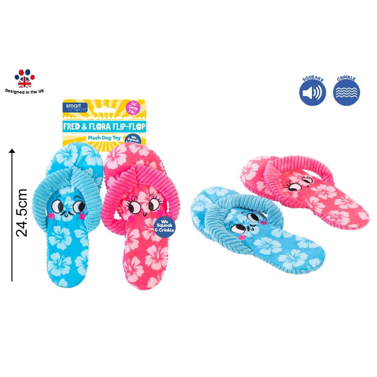 Stuffing Free Flip Flop Dog Toy